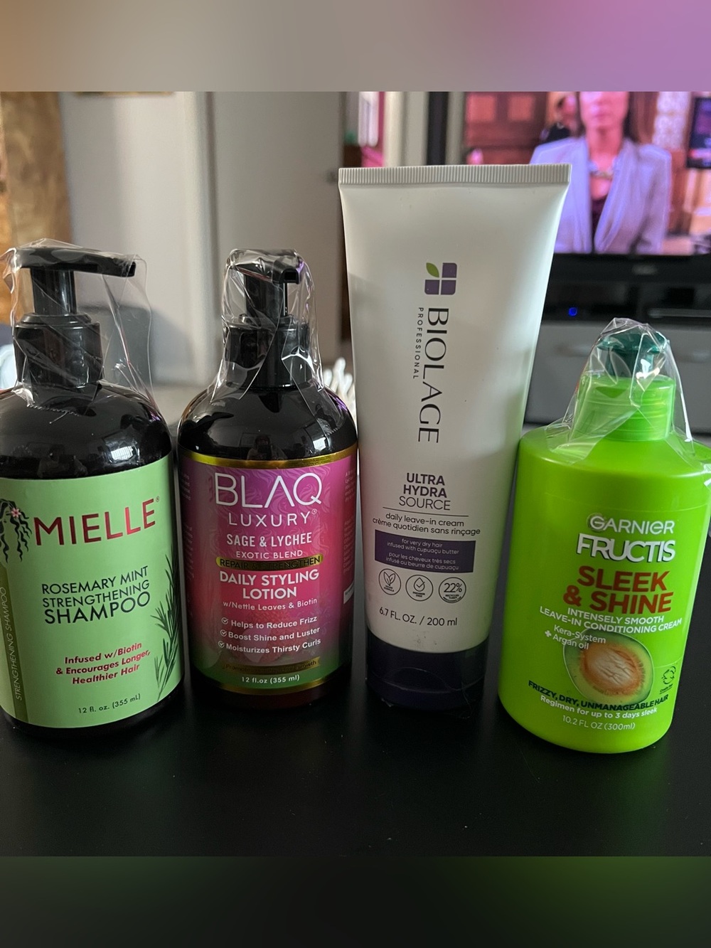 MIELLE, BLAQ, BIOLAGE, GARNIER Shampoo & Leave-In Conditioners